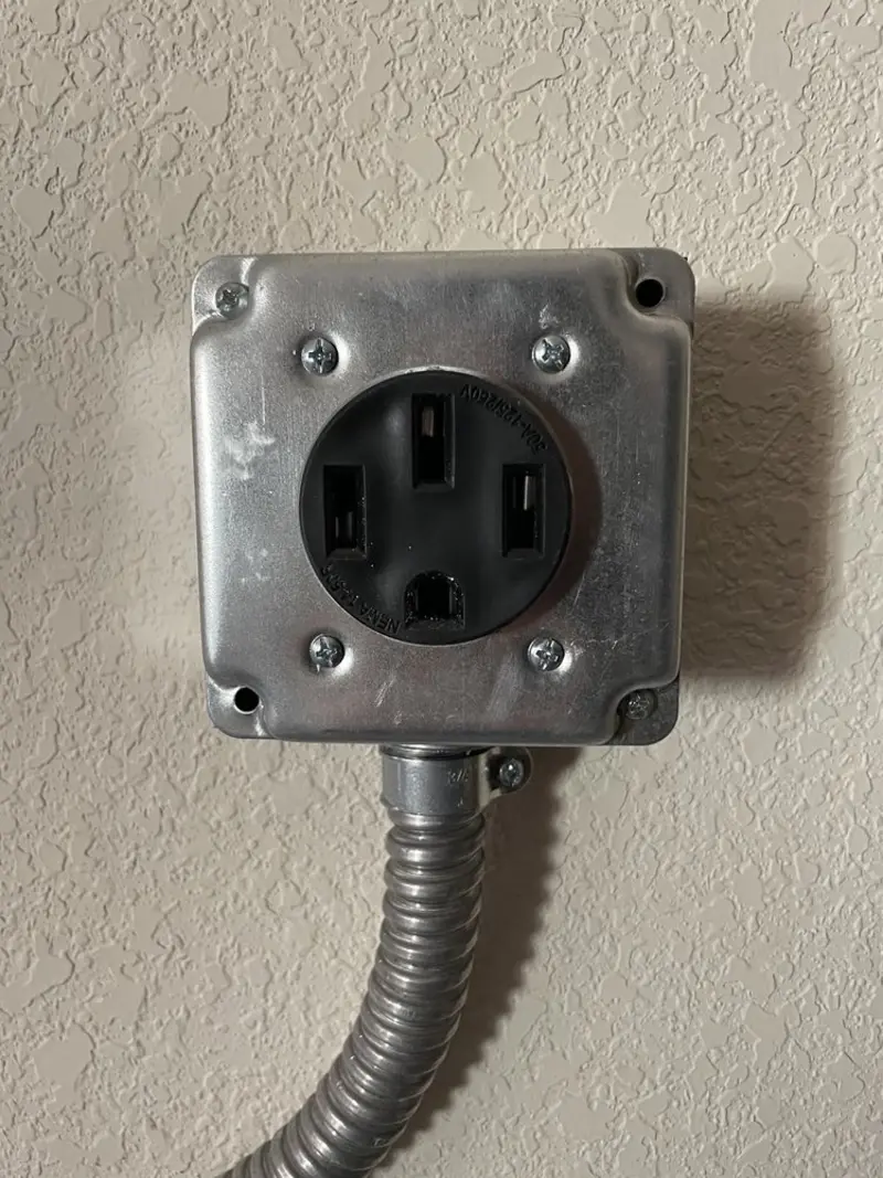 NEMA 14-50 outlet installed for Smart Home Electrical in Jennings